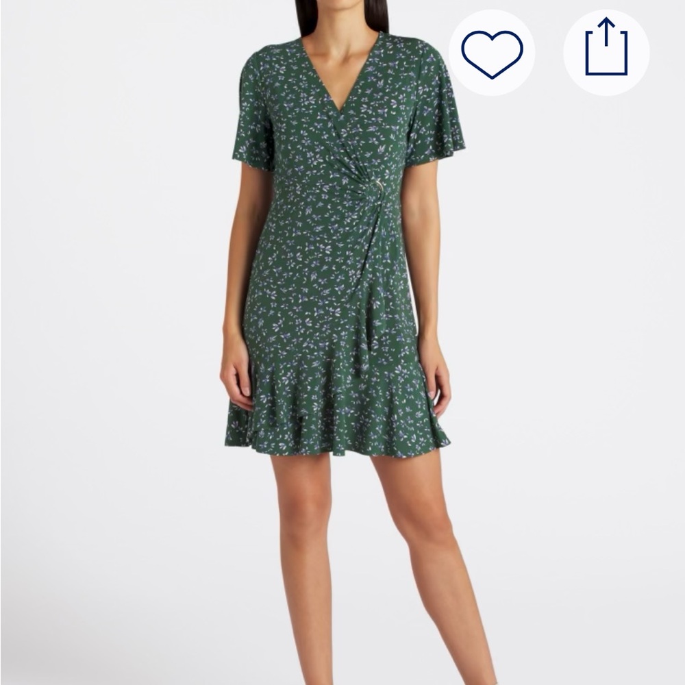 Kaileigh Green Floral Mini Dress